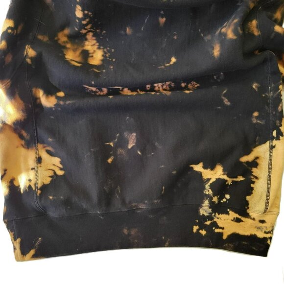 Champion Reverse Weave Bleach-Dye Hoodie Second Wind Coffee Caffeine & Gasoline - Picture 11 of 11